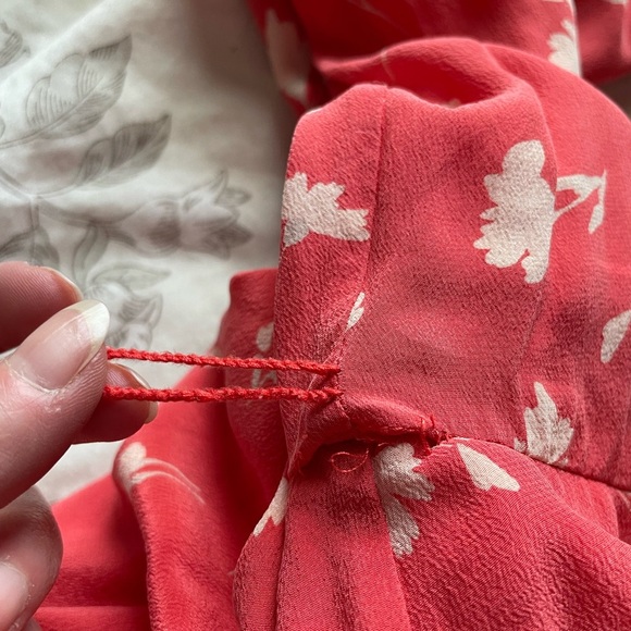 Anthropologie Shoshanna Millie 100% Silk Floral Flare Sleeve Midi Dress 4 Boho - Picture 3 of 16